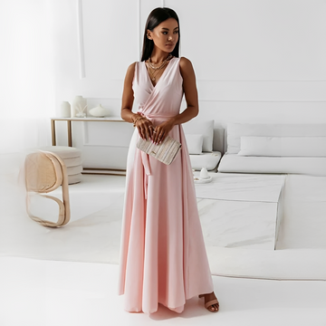 Quiana - Robe élégante à col en V pour femmes
