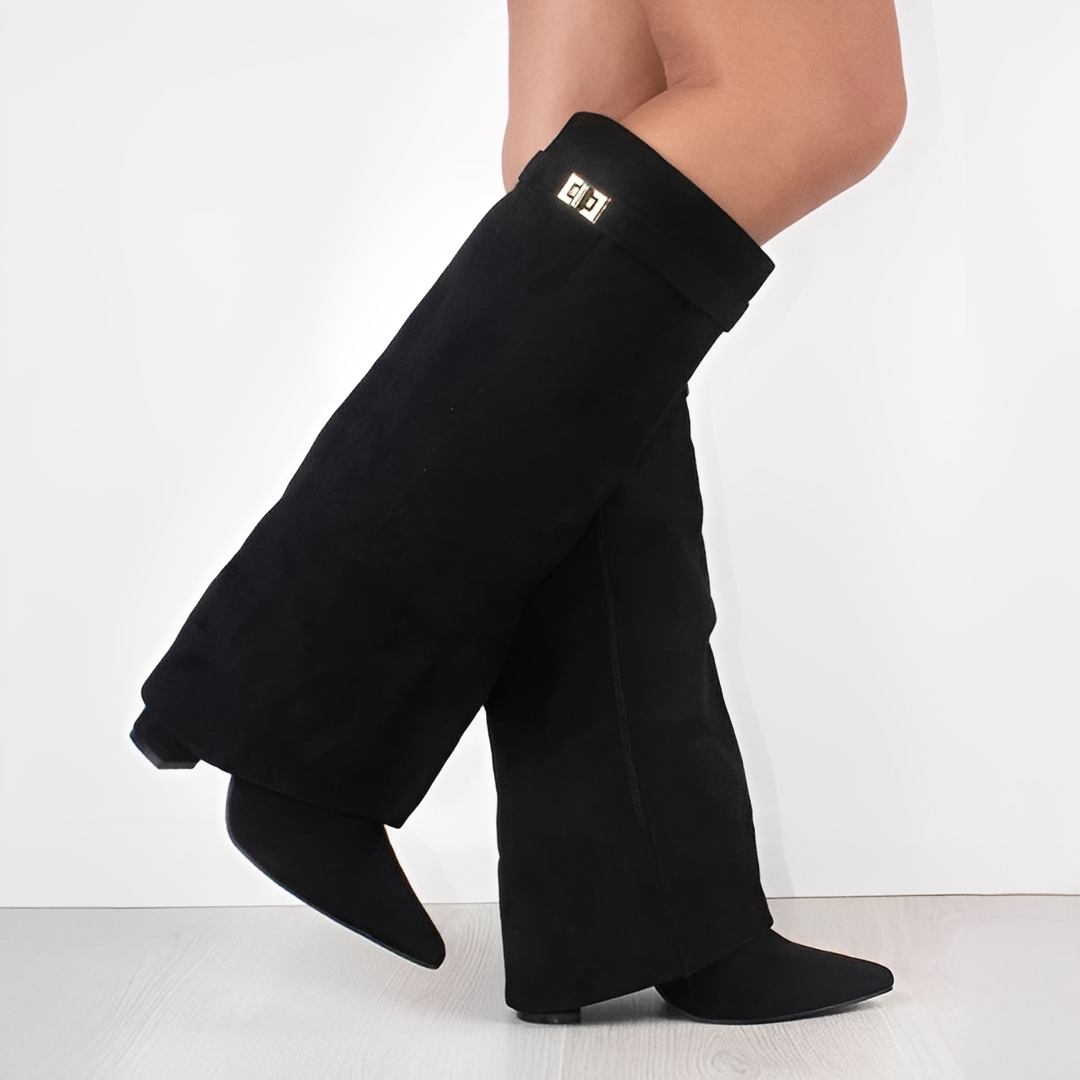 Charrise - Bottes hautes à large mollet pour femmes