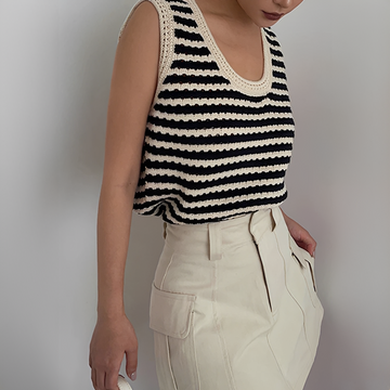 Eloise - Gilet rayé classe