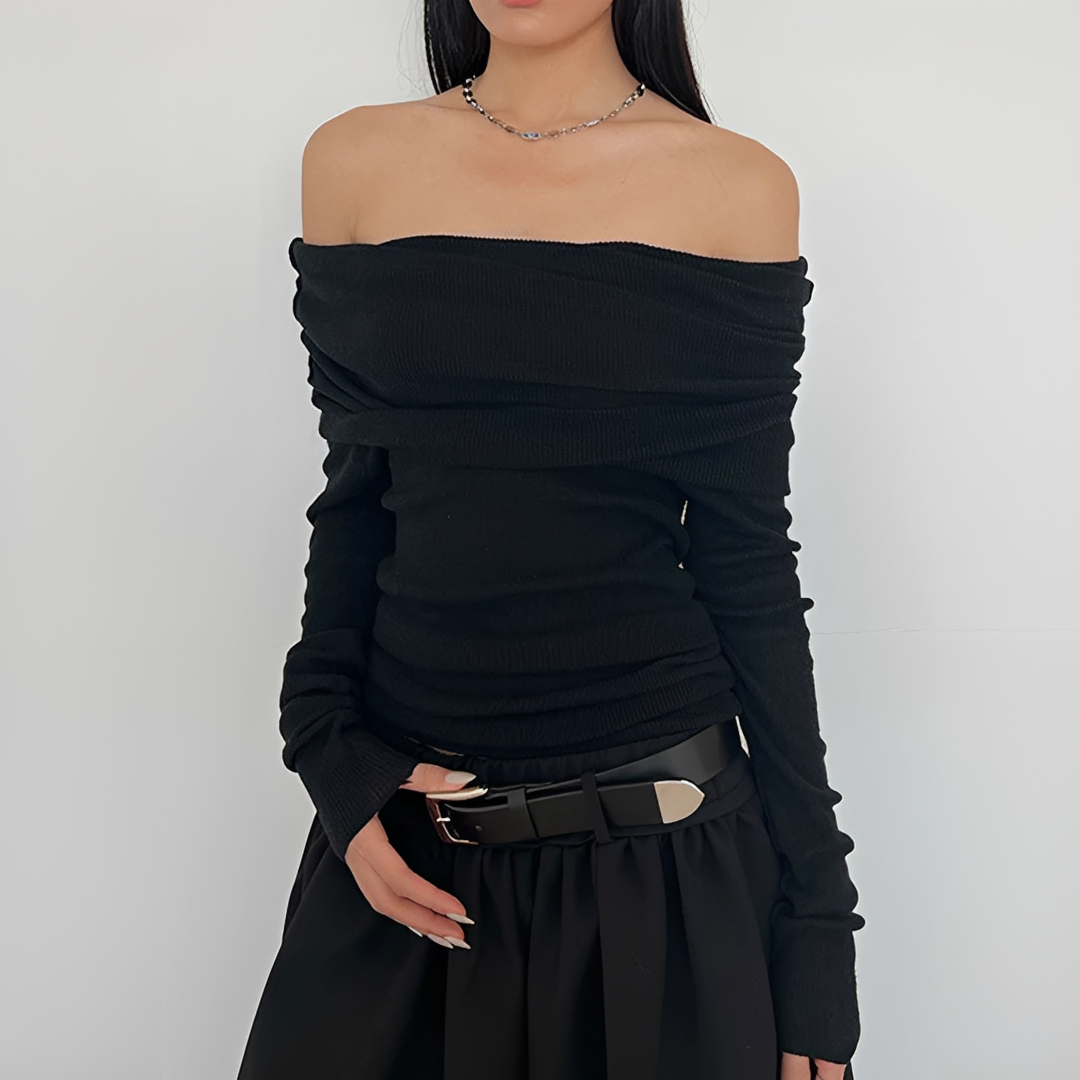 Frida - Chemise Élégante Épaules Dénudées