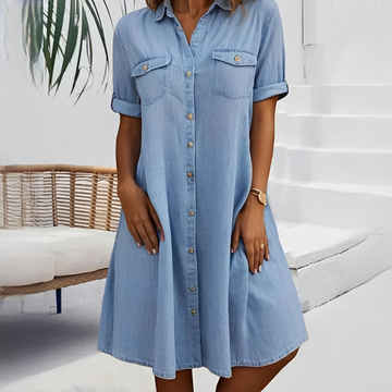 Naomi - Robe mini décontractée à boutons