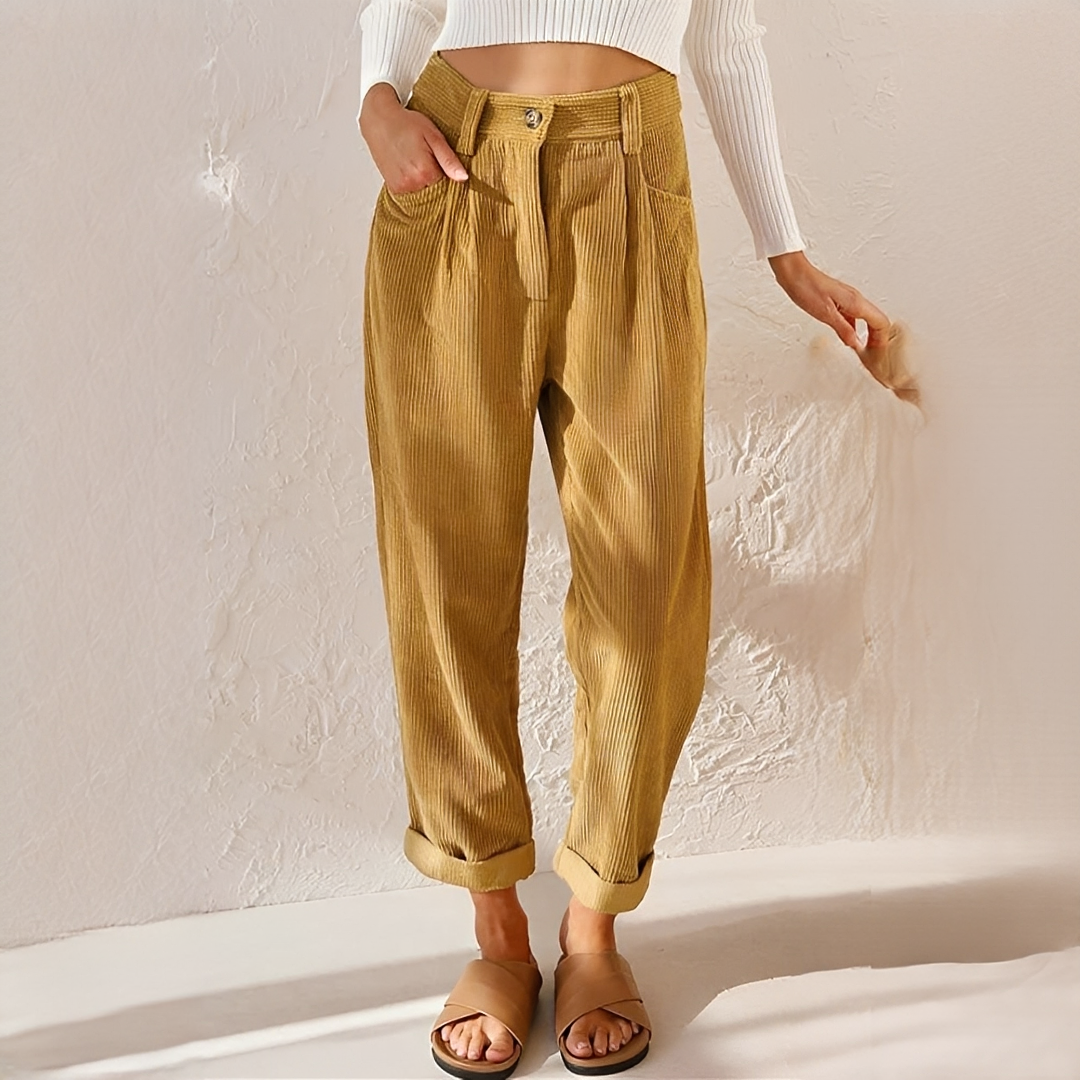 Kelra - Trendy corduroy trousers for women