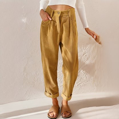 Kelra - Trendy corduroy trousers for women