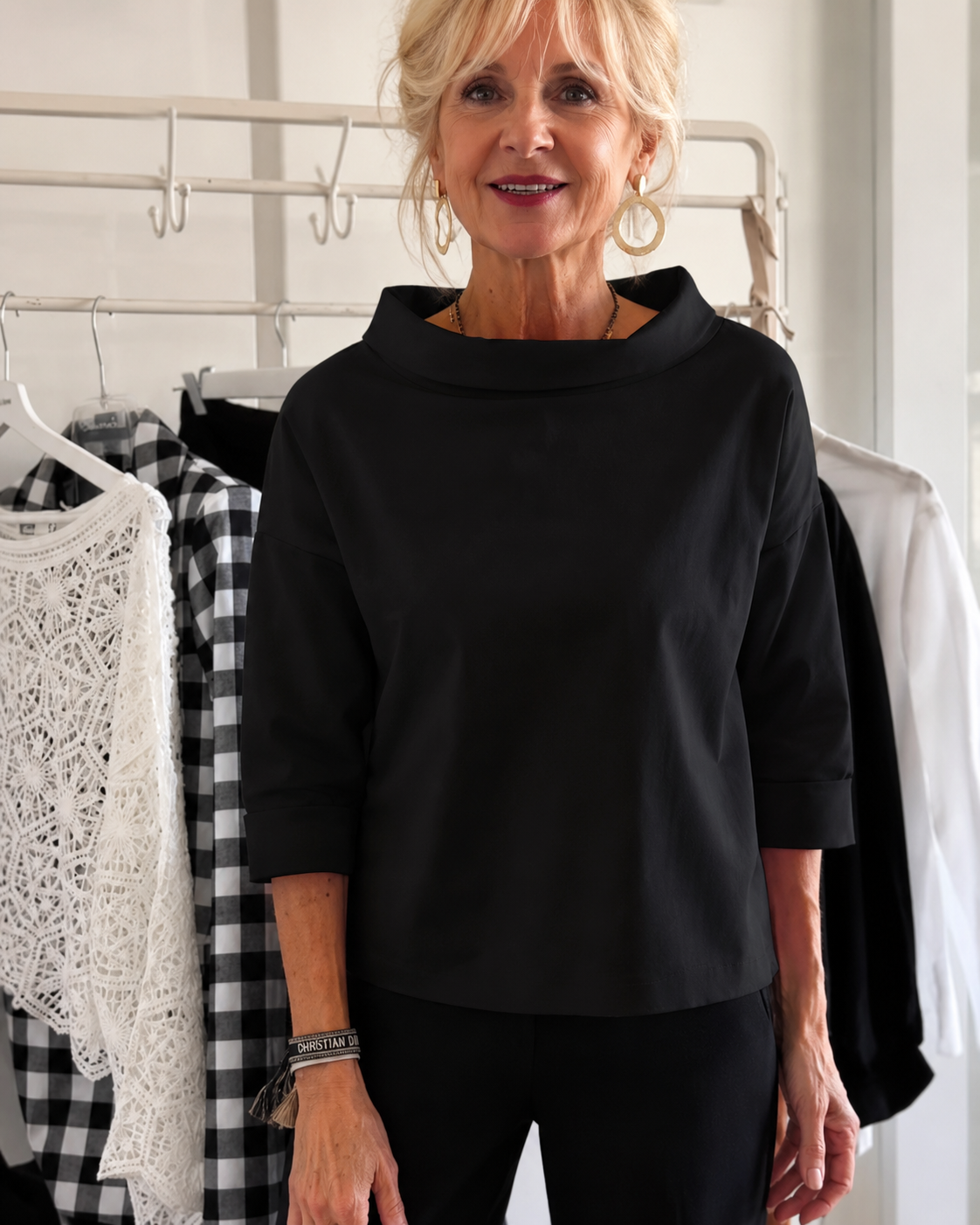 Elone - Blouse Ample Élégante à Col
