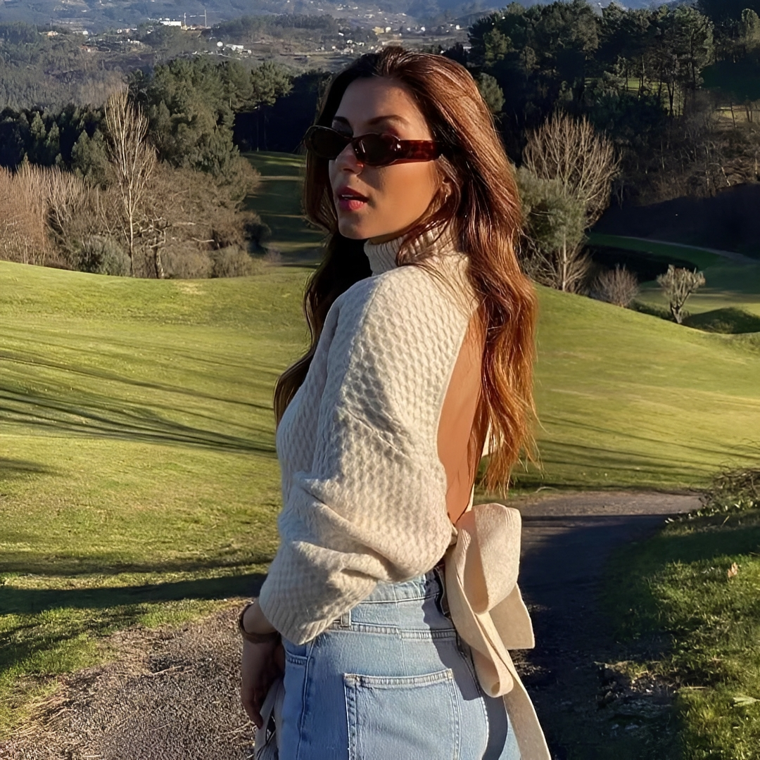 Adelyn - Pull à la mode à nouer dos