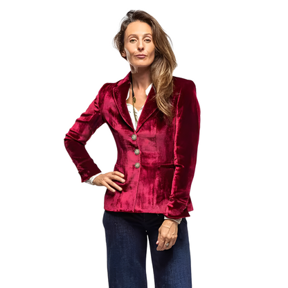 Martha - Blazer élégant avec col en velours à revers pour femmes