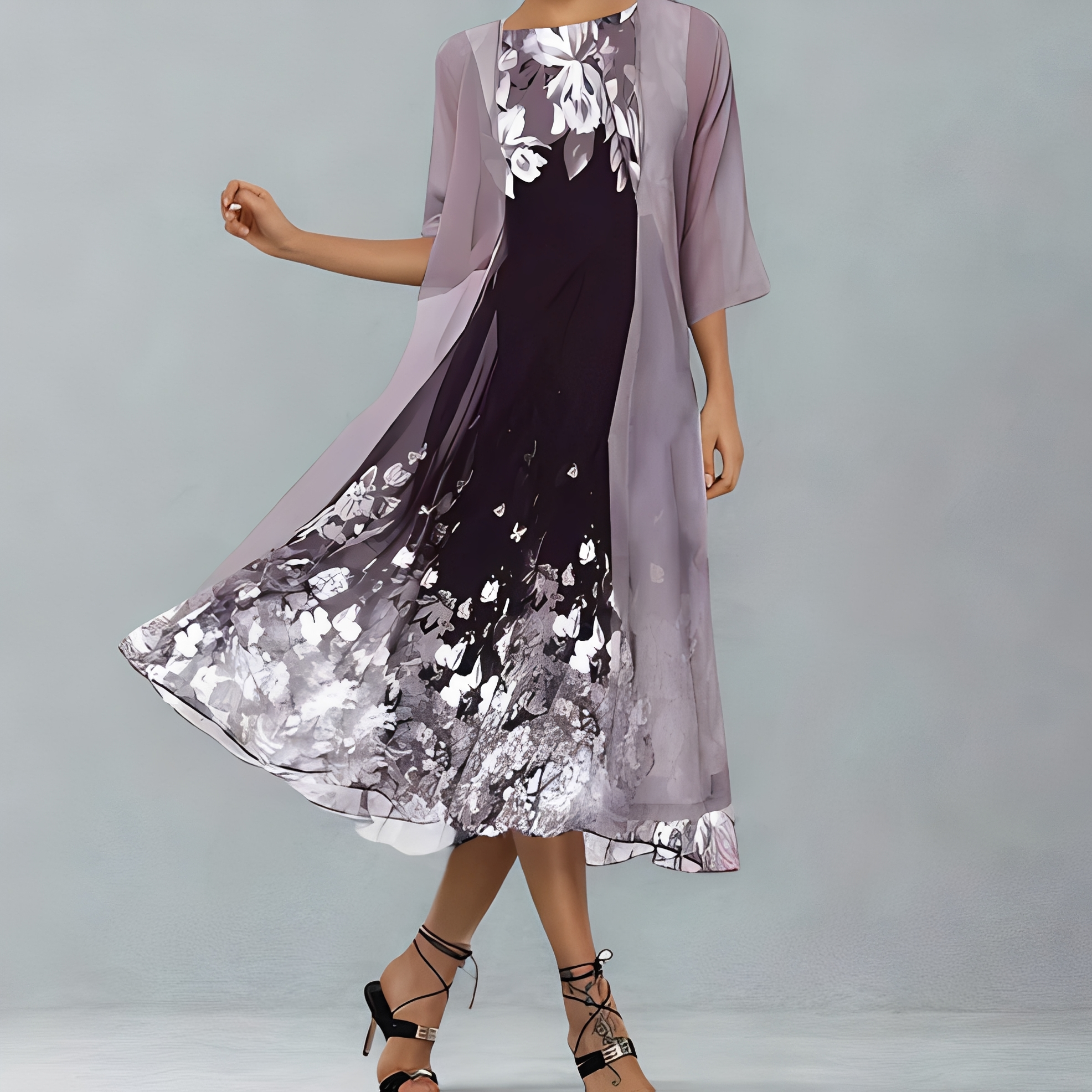 Jeizel - Ensemble deux pièces à imprimé floral pour femme