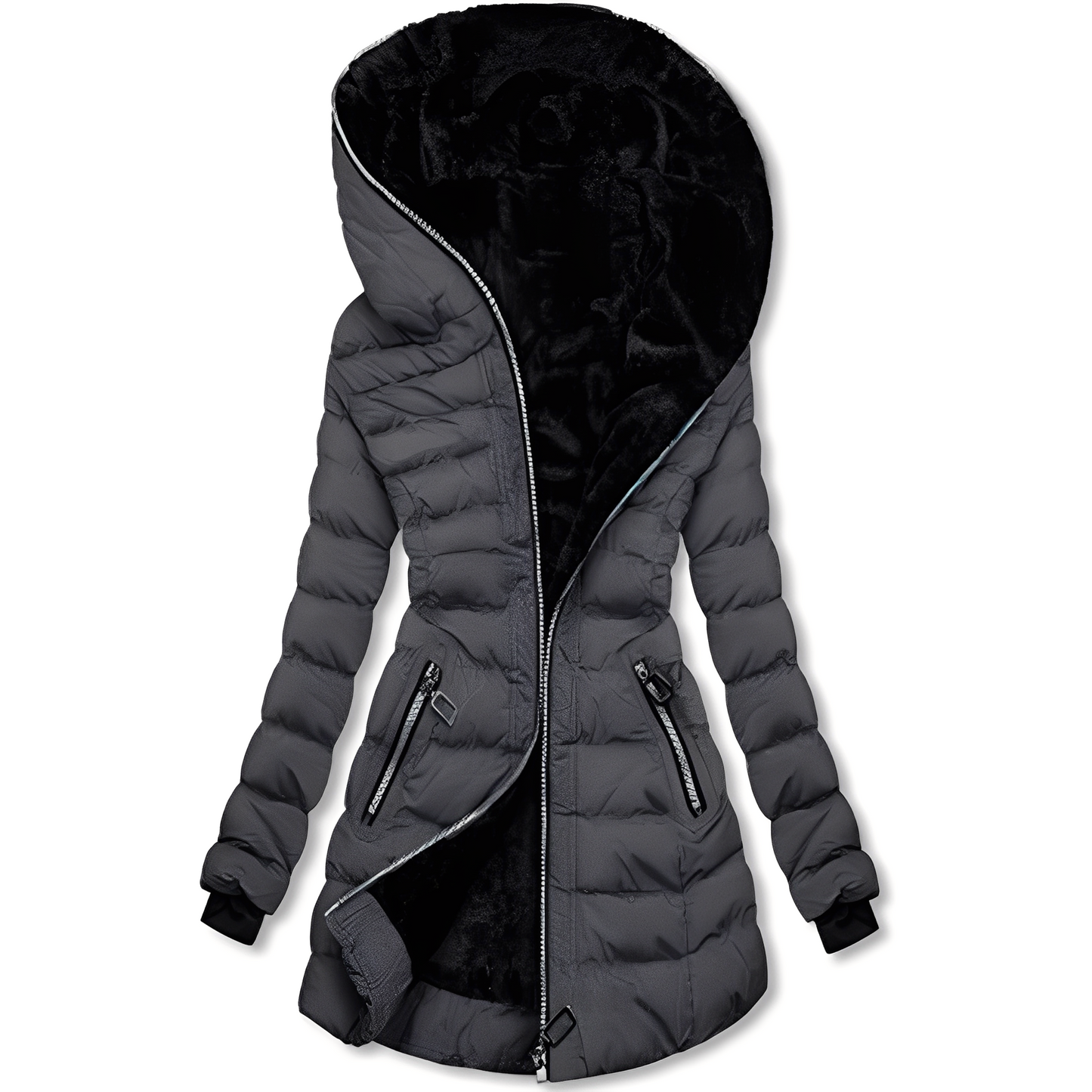 Jasmine - Manteau d'hiver tendance avec capuche pour femmes