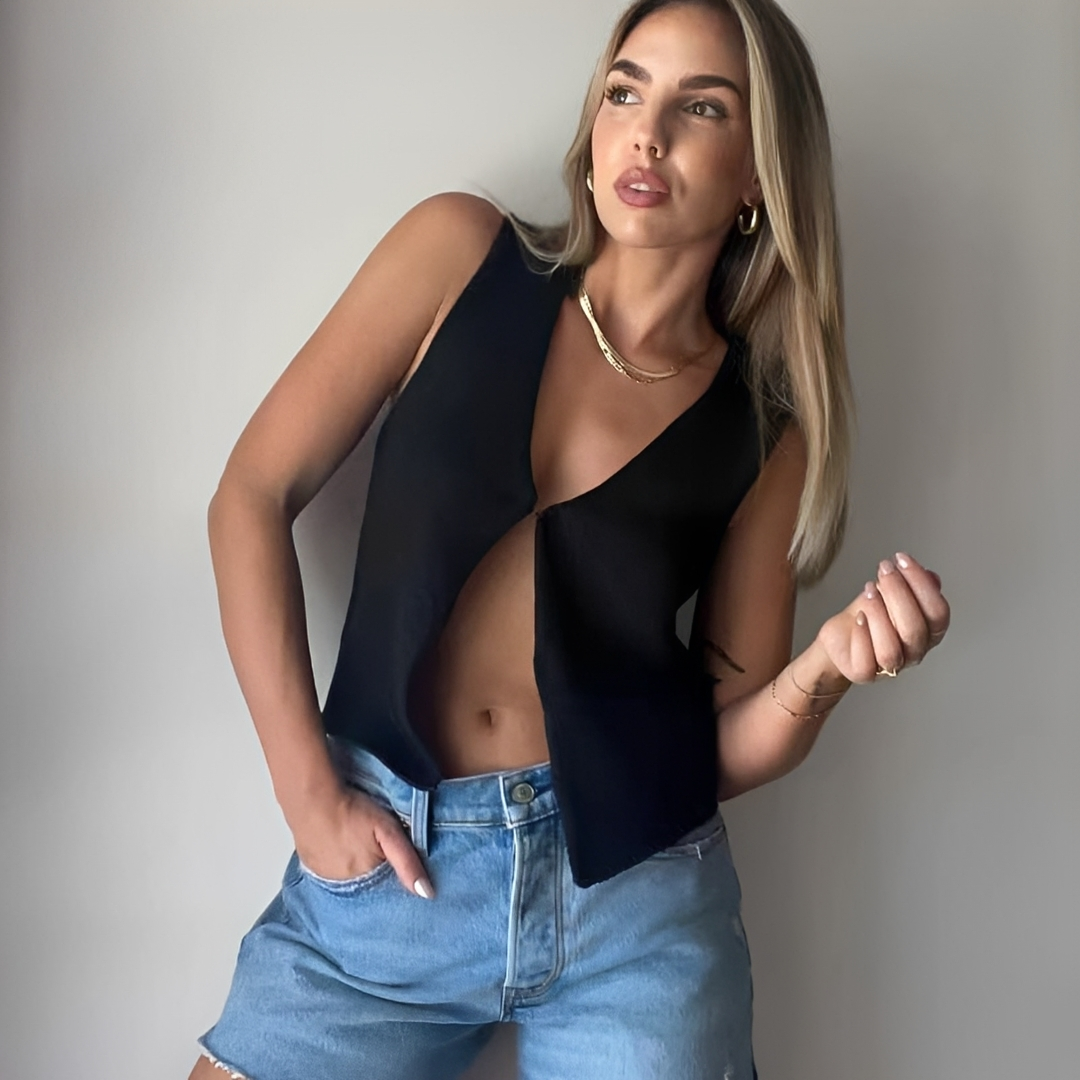 Ellaine - Gilet Sans Manches Chic