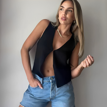 Ellaine - Gilet Sans Manches Chic