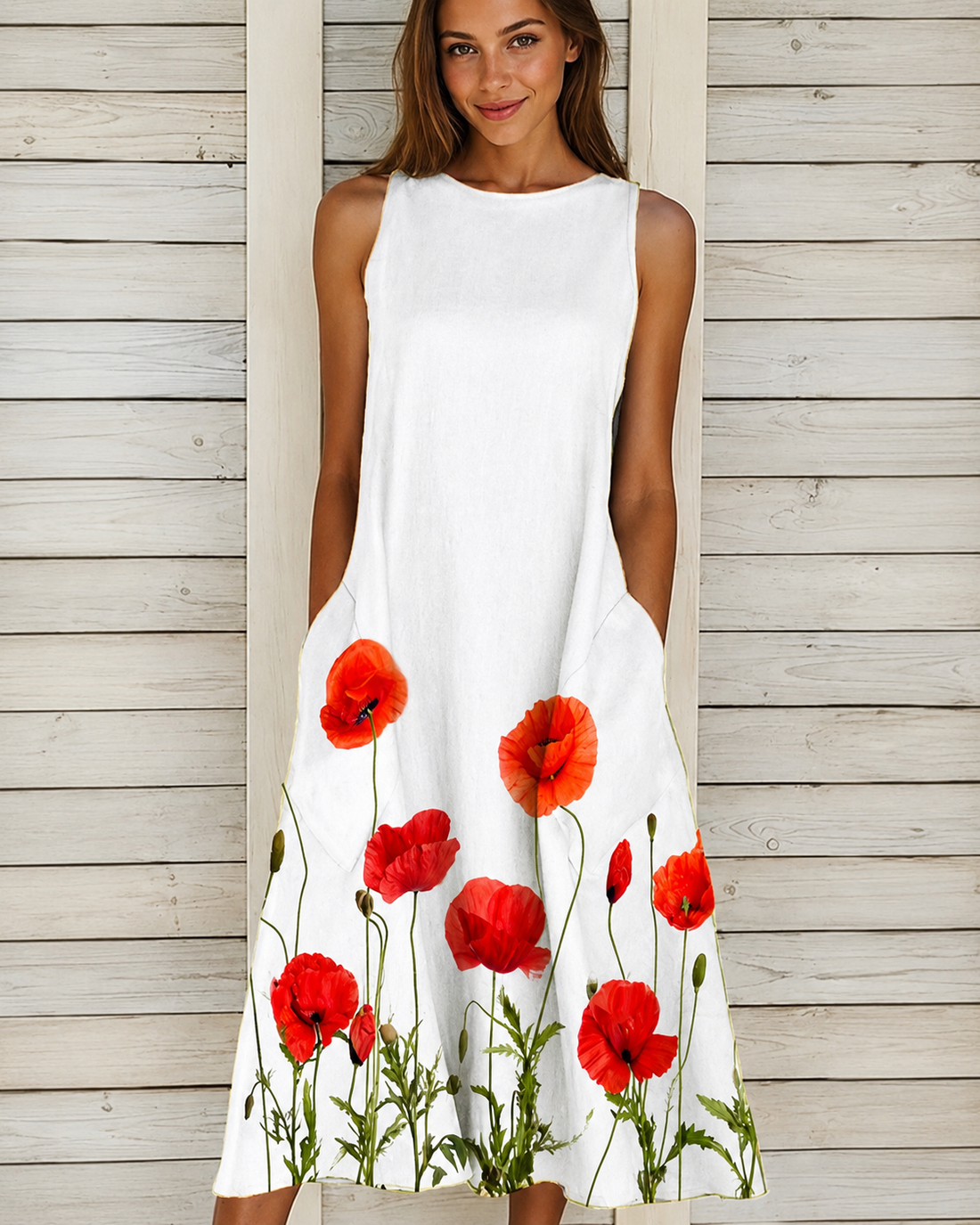 Denique - Robe Midi Vintage Fluide