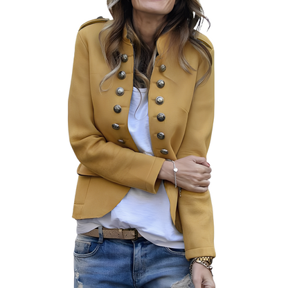 Rhoda - Veste chic avec col haut pour femmes