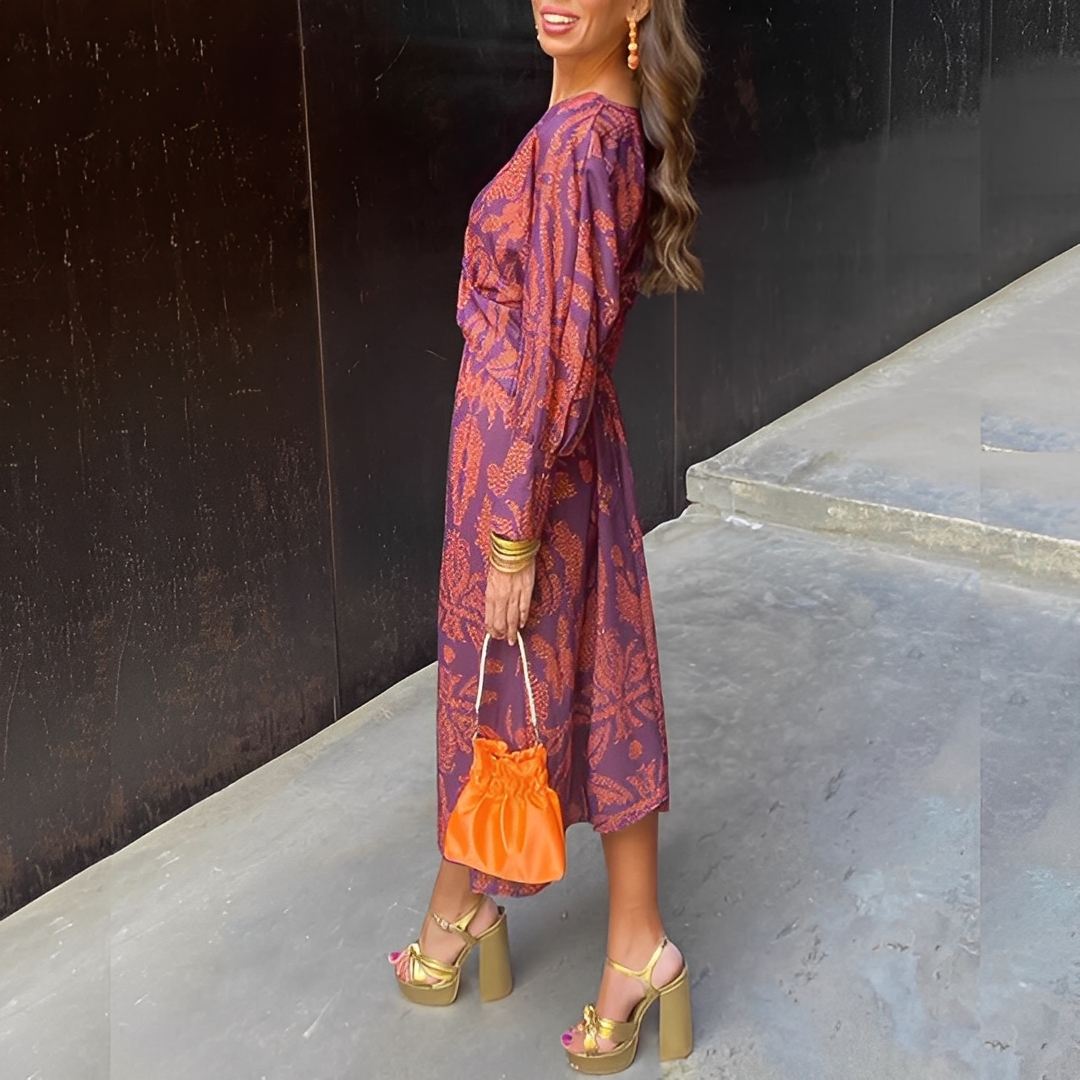 Louna - Robe élégante à col en V pour femmes