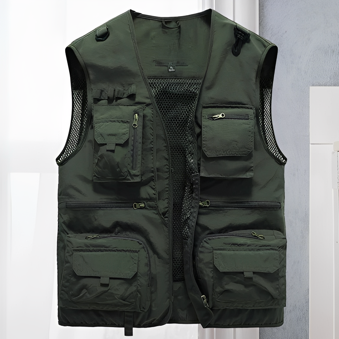 Arlan - Gilet d'été à multiples poches pour homme