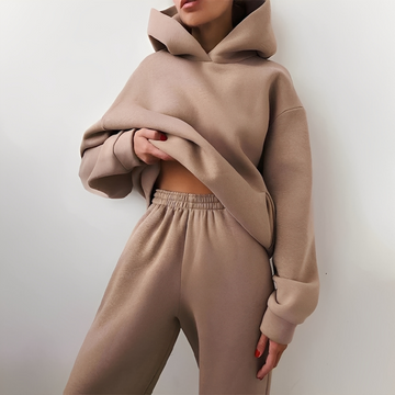 Carolyne - Ensemble hiver oversize veste et pantalon pour femme