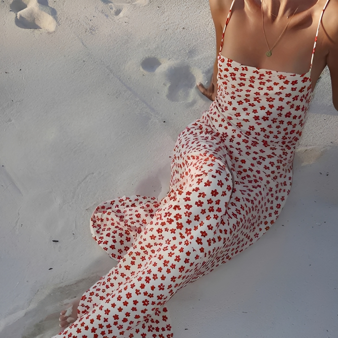 Emily - Robe longue fluide avec bretelles