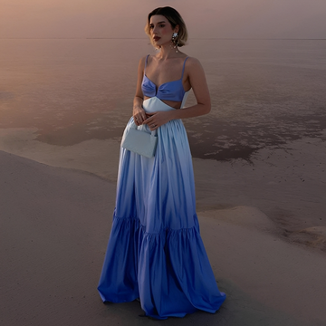 Corina - Robe Maxi Élégante à Fines Bretelles