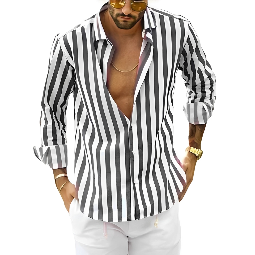 Roldan - Chemise d'été rayée pour homme