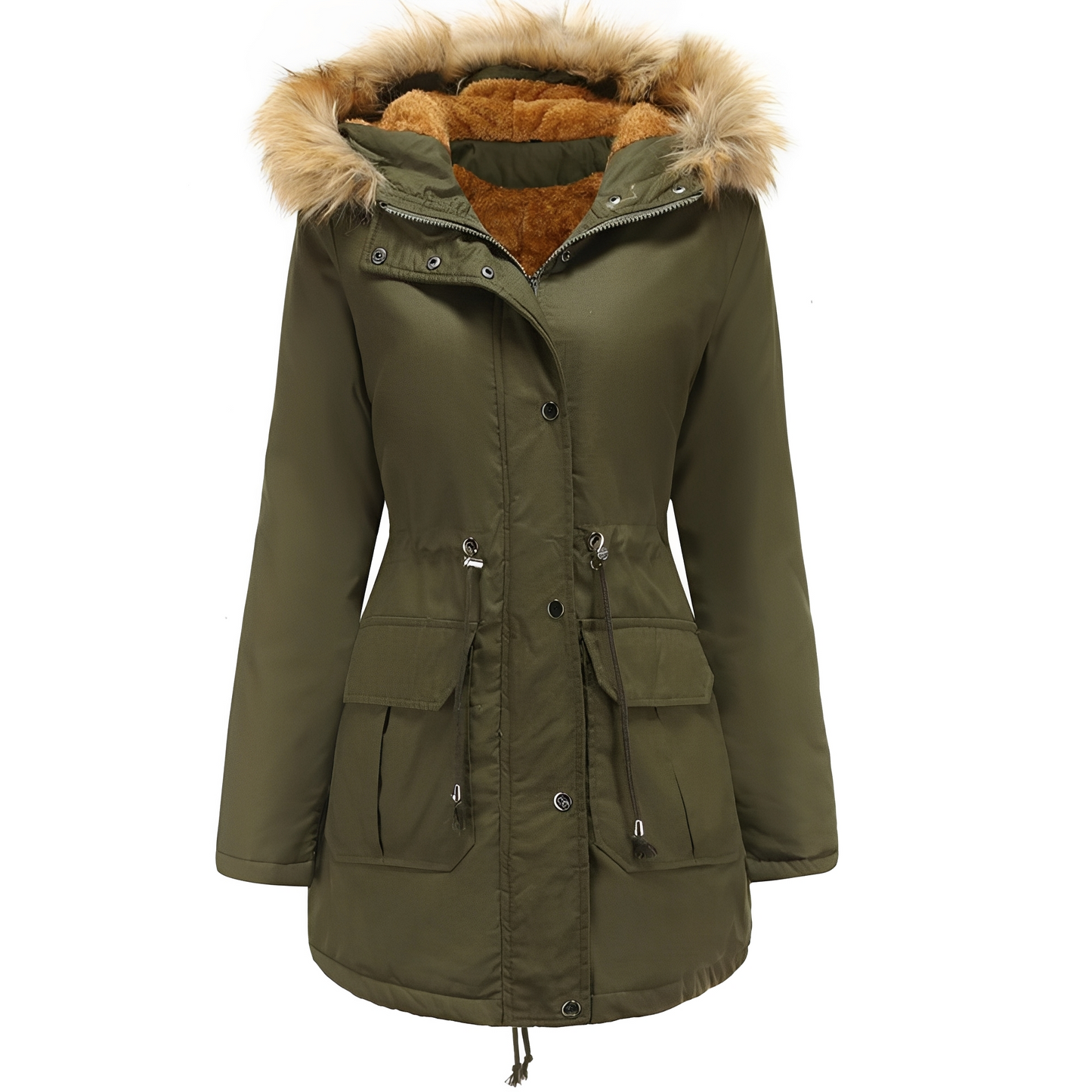 Nordica - Parka moderne pour femmes avec col en fourrure