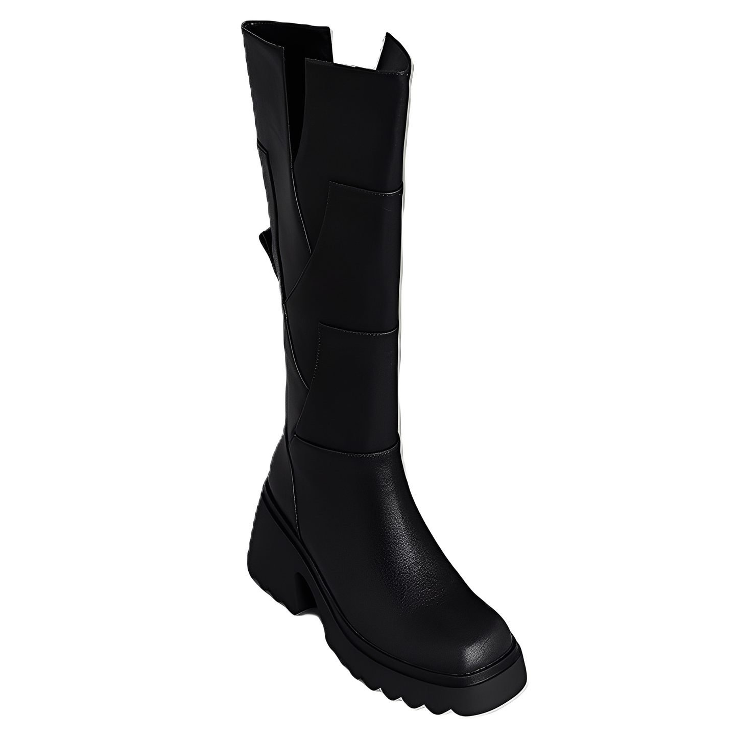 Madelaine - Bottes féminines en cuir robuste et décontracté avec zip