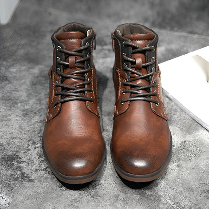 Frank - Bottes de randonnée en cuir vintage pour hommes