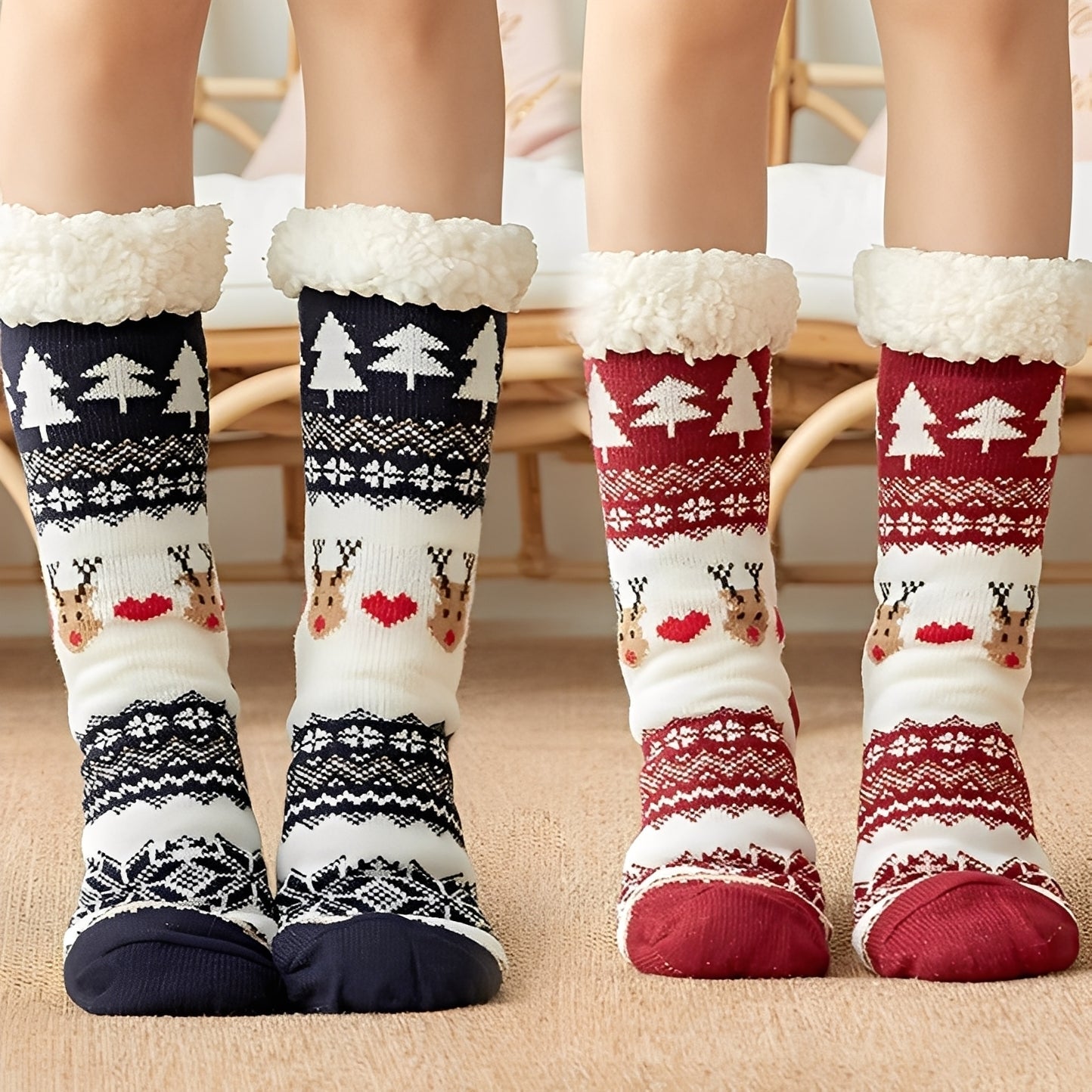 Kassia - Chaussettes de Noël chaudes pour femme