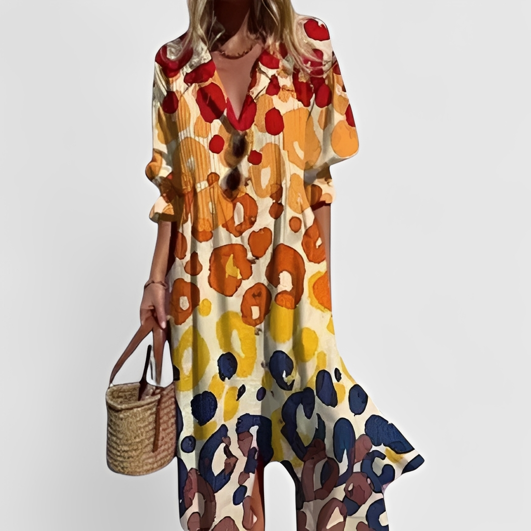 Millie - Robe midi fleuri chic