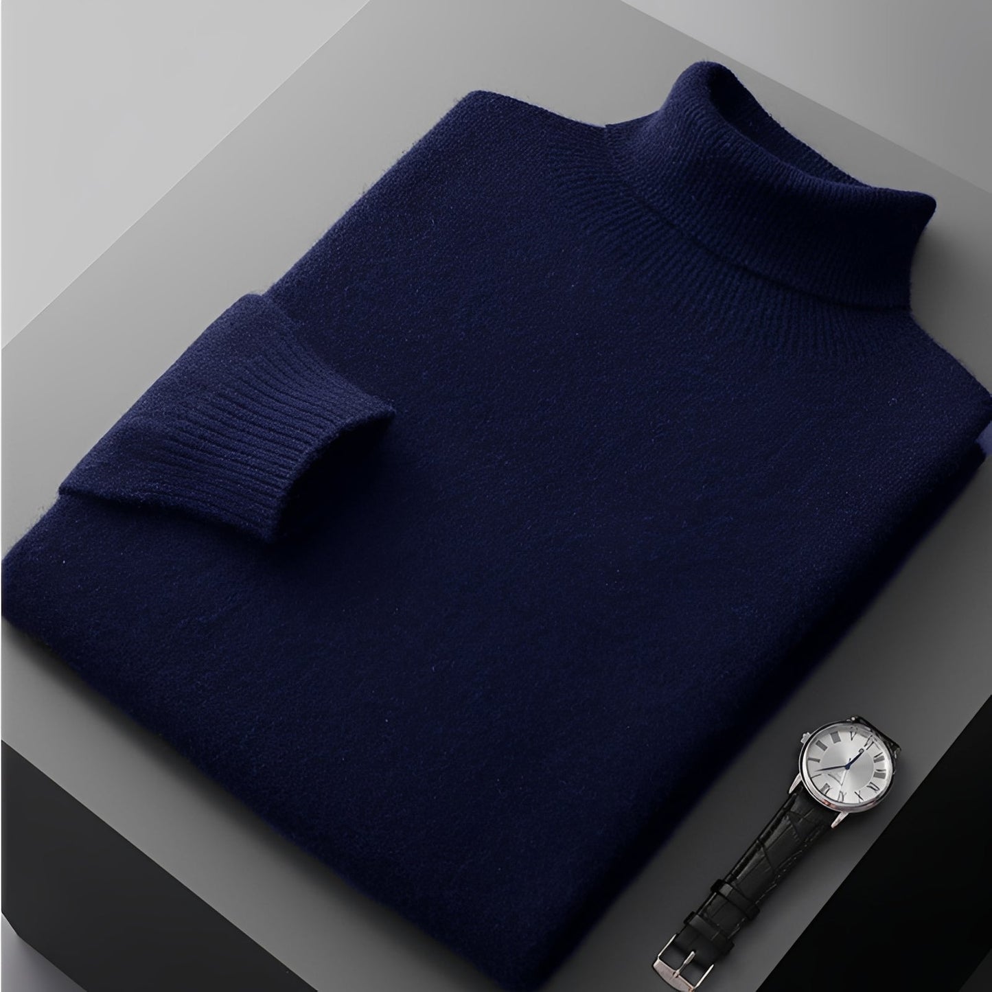 Adrian - Large sweater with a rolled neck for men