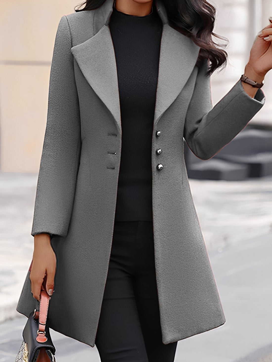 Bryana - Manteau ajusté en laine chic pour femmes