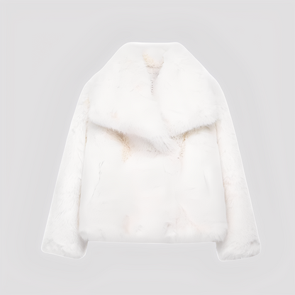 Jennifer - Elegant and fashionable jacket in imitation fur for women