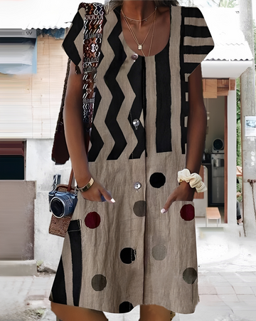 Melinda - Robe mini boutonnée élégante