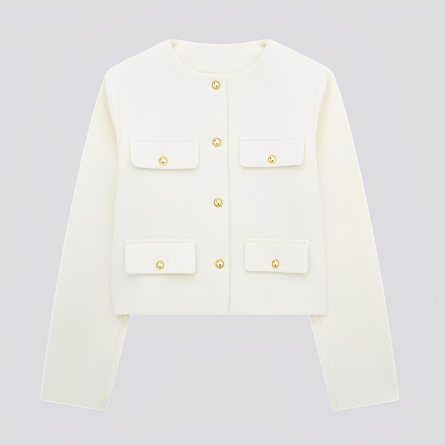 Emelia - Short and elegant women's jacket with buttons