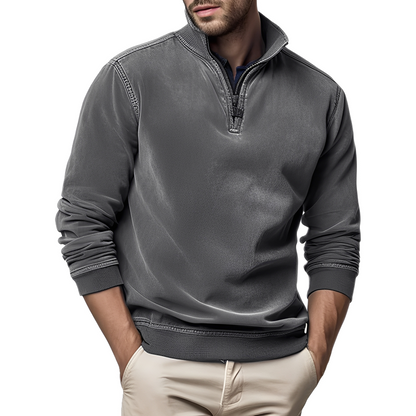 Dunstan - Sweat à la mode en polaire lavée pour homme
