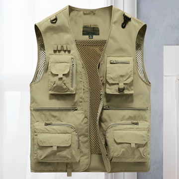 Arlan - Gilet d'été à multiples poches pour homme