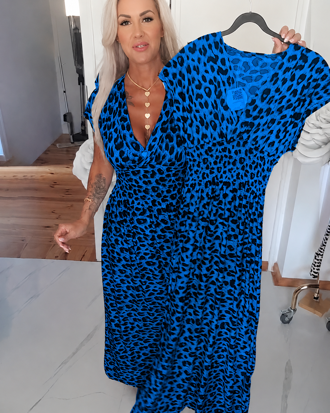 Dyshelle - Robe Bohème Élégante à Col en V