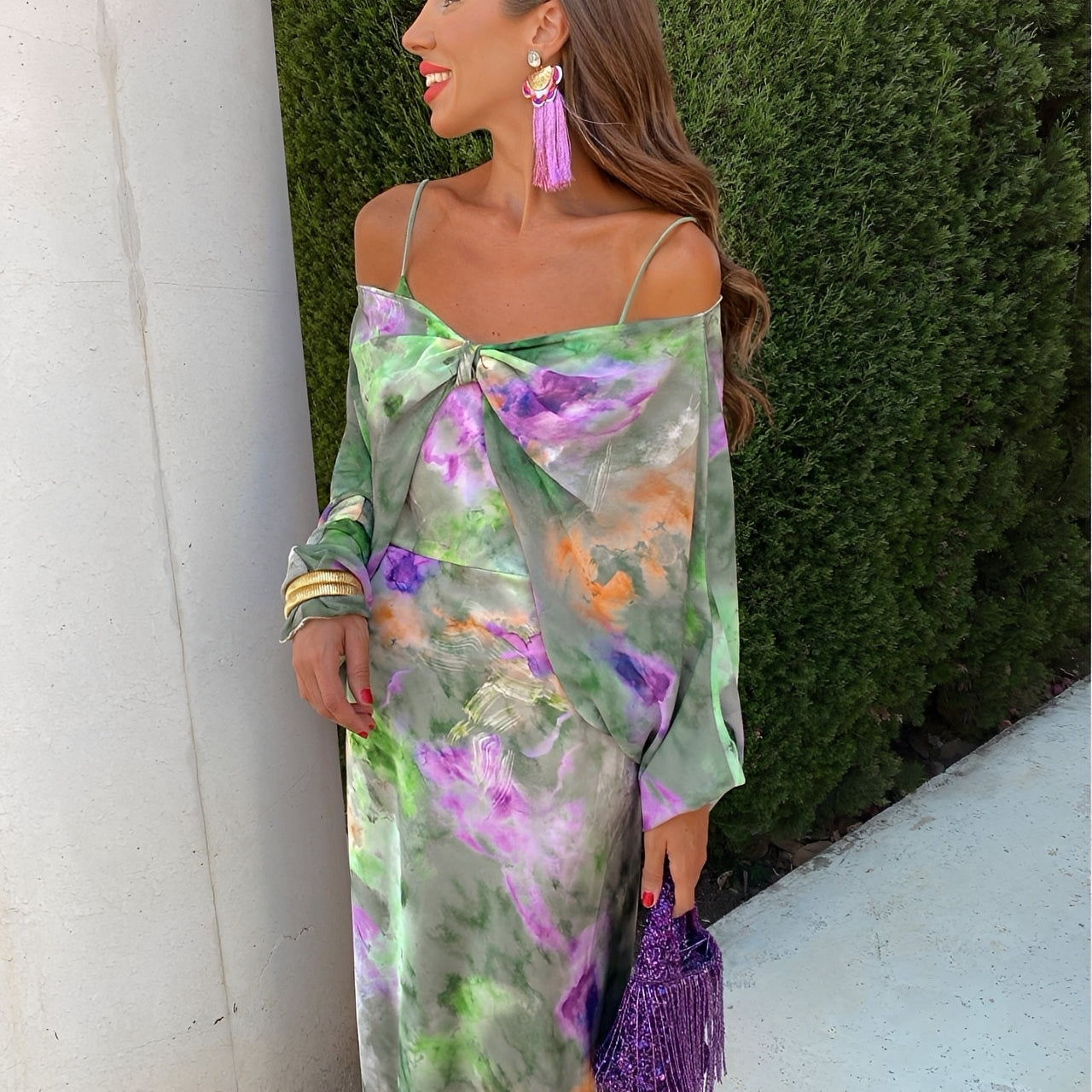 Patricia - Robe portefeuille longue élégante pour femmes