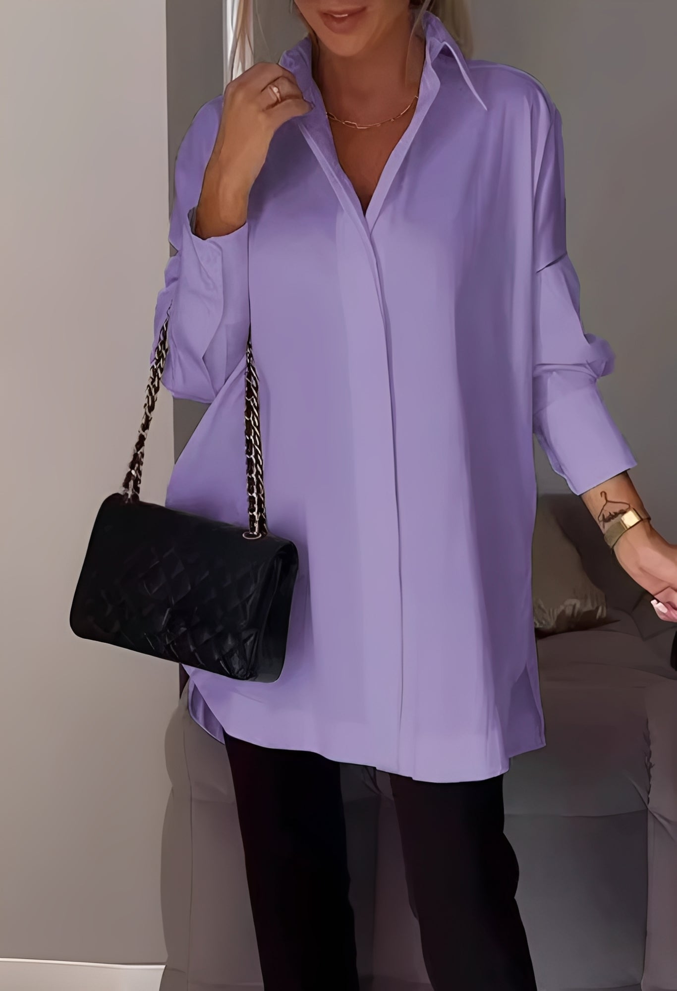 Lauren - Blouse élégante à manches longues