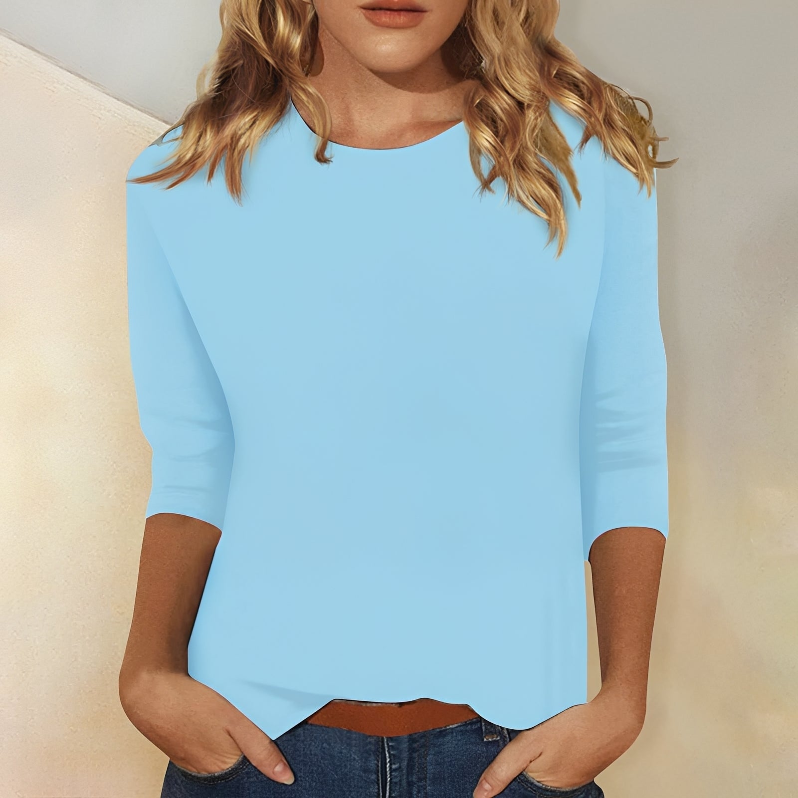 Kathryn - T-shirt décontracté manches 3/4 femme