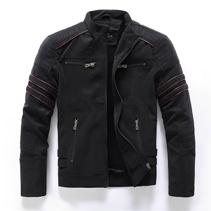 Dillan - Veste de moto en cuir chic pour hommes
