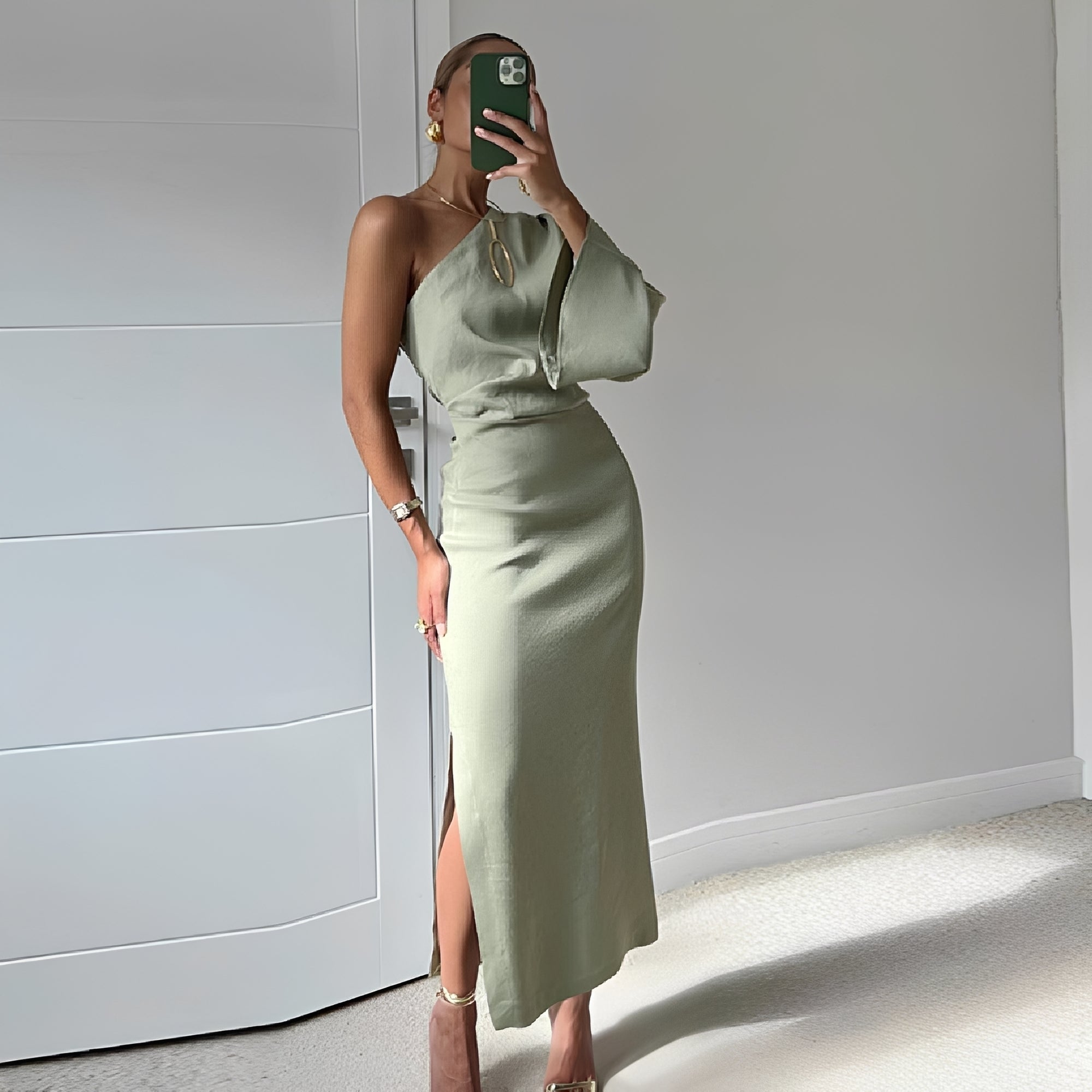 Everett - Robe Longue Asymétrique