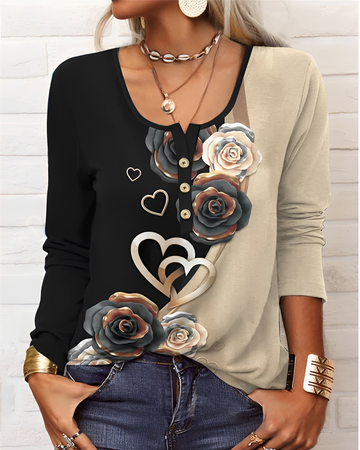 Alejandra - Blouse Élégante à Demi-Boutons