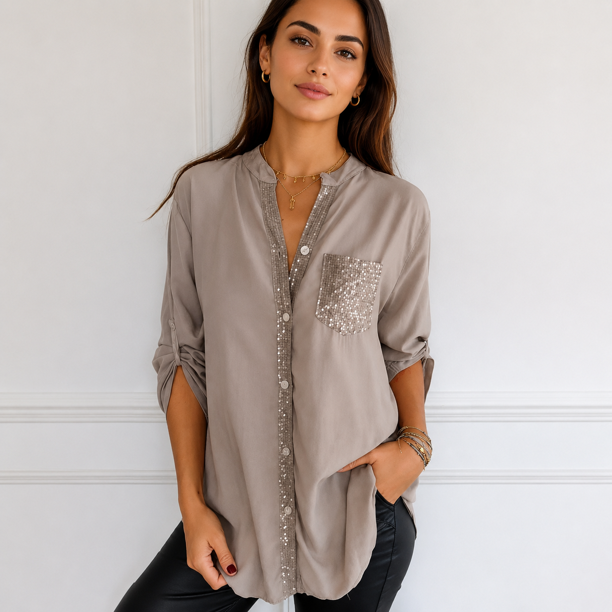 Chalise - Blouse Élégante à Boutons