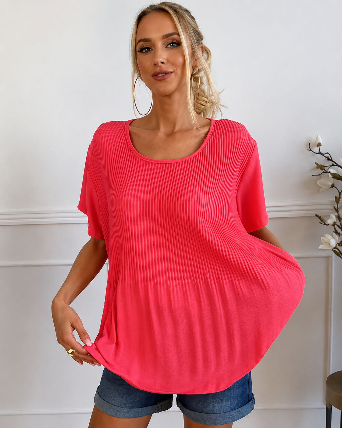 Rainelda - Blouse Plissée Élégante