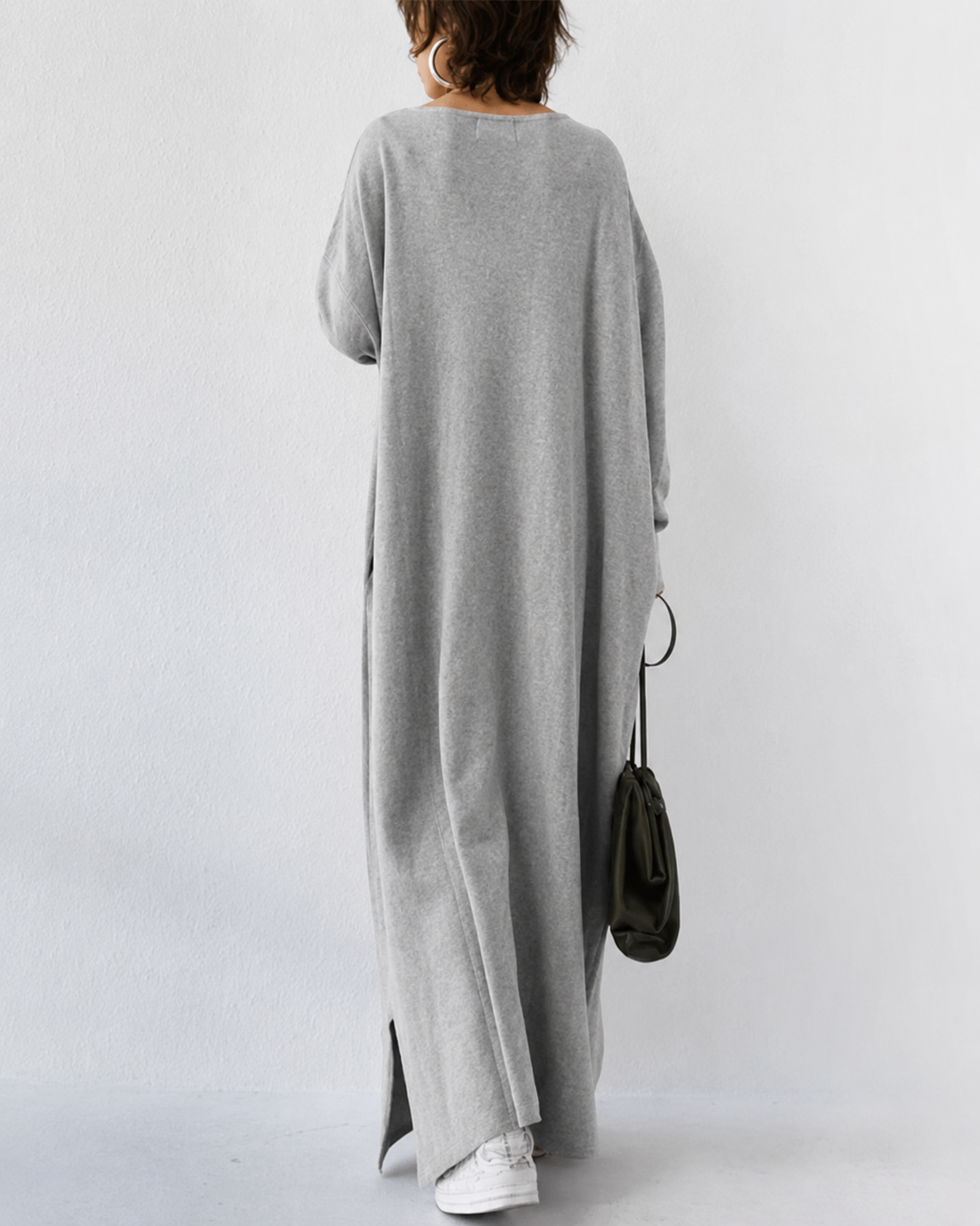 Shacora - Robe Maxi à Col en V et Coupe Ample