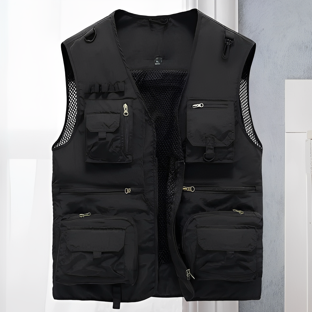 Arlan - Gilet d'été à multiples poches pour homme