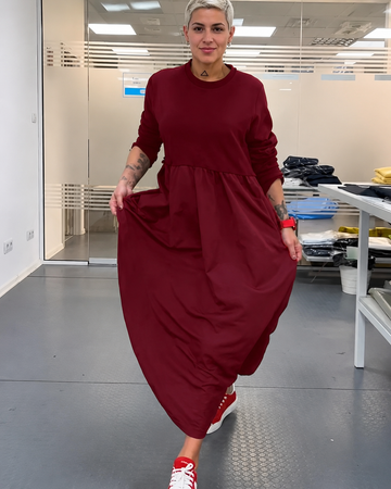 Imelda - Robe Décontractée à Col Rond