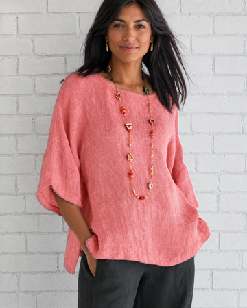 Natalina - Blouse Élégante à Col Rond