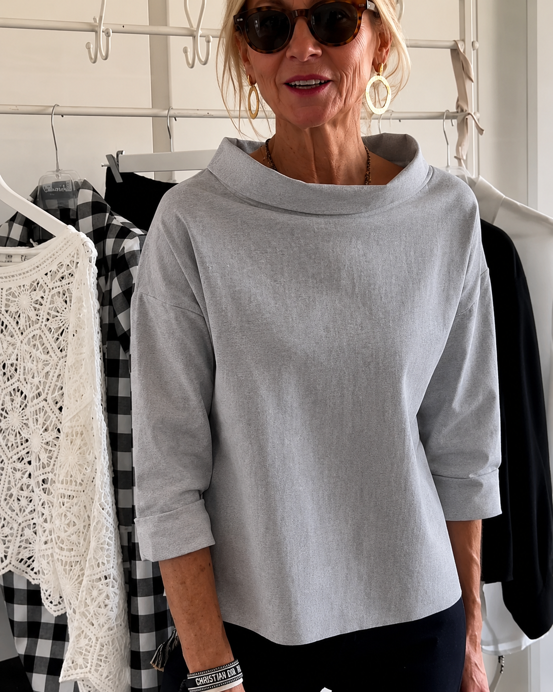 Elone - Blouse Ample Élégante à Col