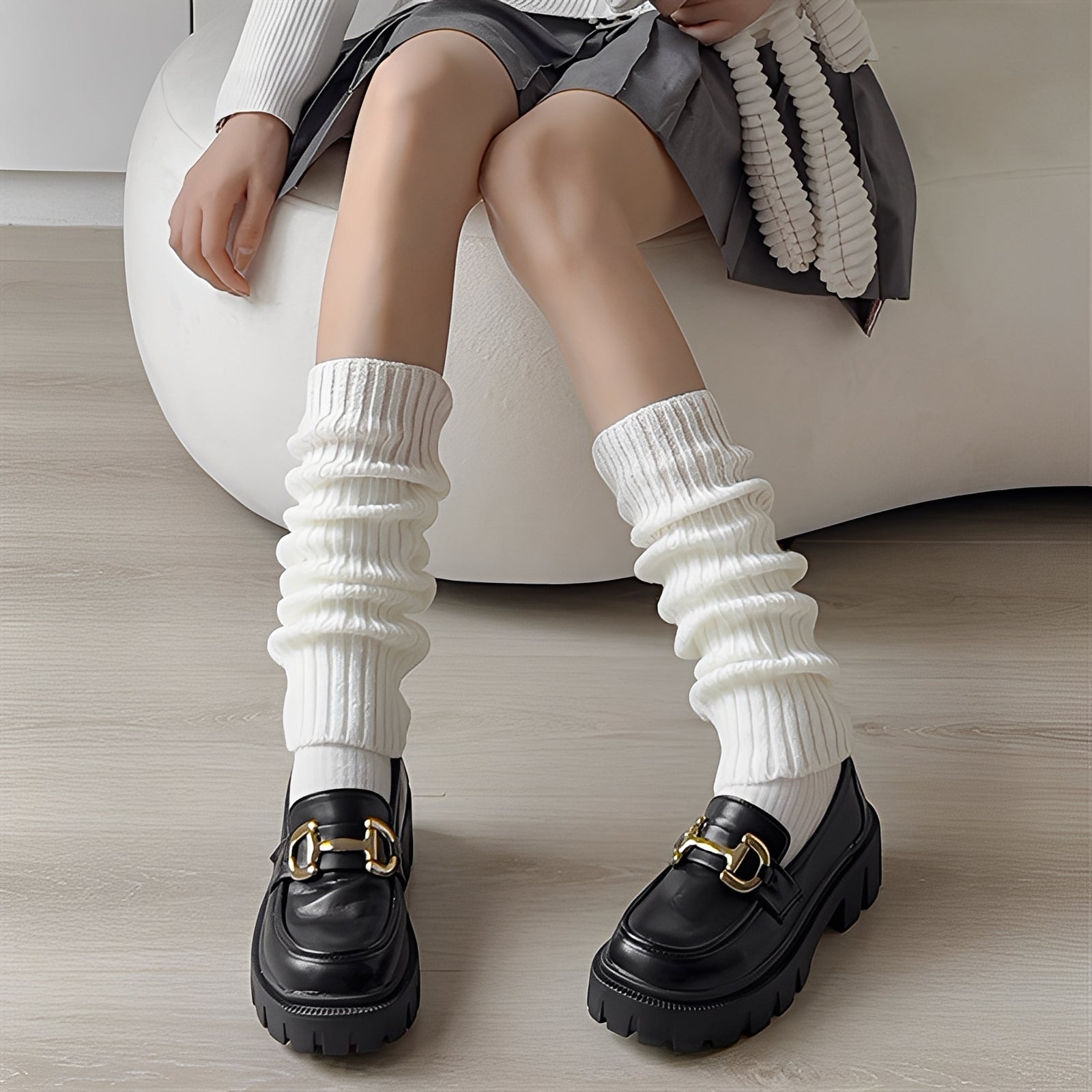 Marjory - Chaussettes en laine, style décontracté pour femmes