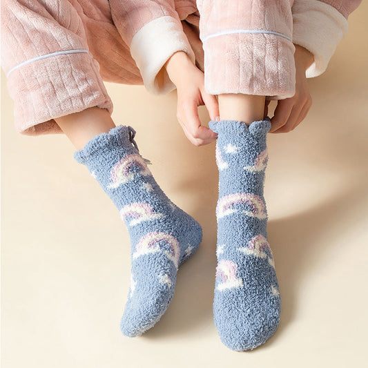 Ramona - Chaussettes d'hiver épaisses en polaire élégantes pour femmes